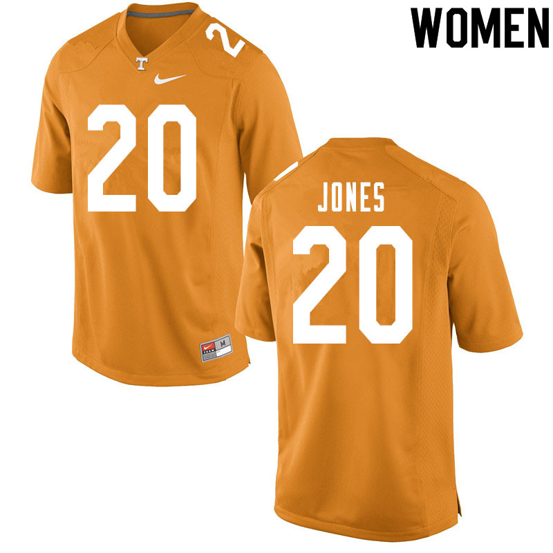 Women #20 Miles Jones Tennessee Volunteers College Football Jerseys Sale-Orange - Click Image to Close